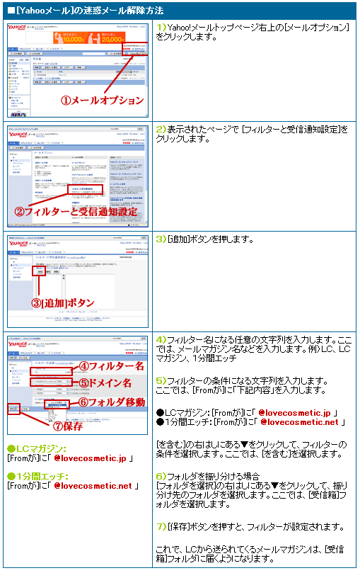 ヤフーのメール