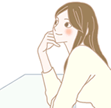 女性の横顔のイラスト