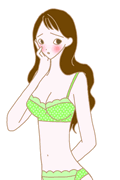困り顔の女性のイラスト