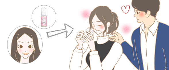 ヘアアレンジをした女性イラスト