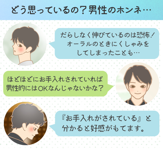 男性は女性のアンダーヘアについてどう思っているか?