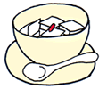 杏仁豆腐のイラスト