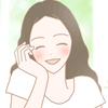 ほほ笑んでいる女性イラスト