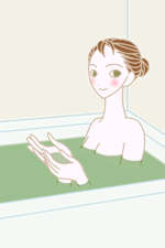 緑茶風呂イラスト1