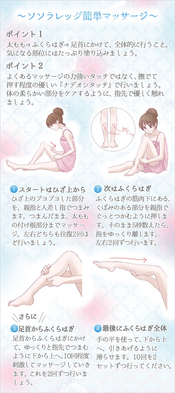 カレノシセンコスメ ソソラレッグ簡単マッサージ