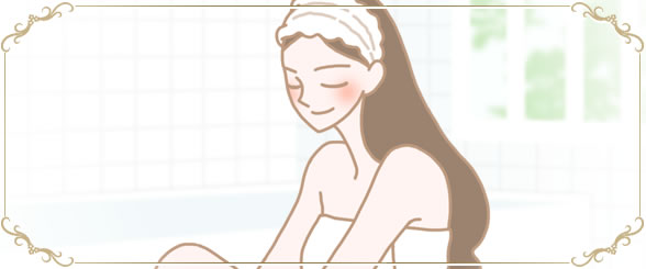 ジャムウ・デリケートエッセンス ハッピージャスミン使用女性イラスト