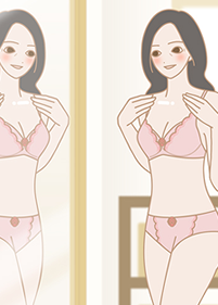 40代カラダ お腹のたるみ、どうすれば… イラスト