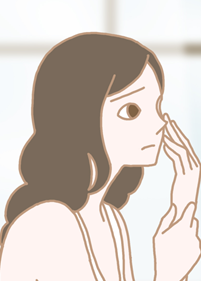 20代カラダ 目の下のたるみ、どうすればいいの? イラスト