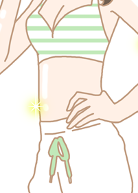 50代カラダ 腰回りの肉をなんとかしたい イラスト