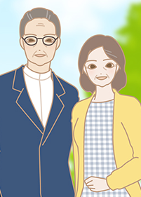 50代の恋愛 イラスト