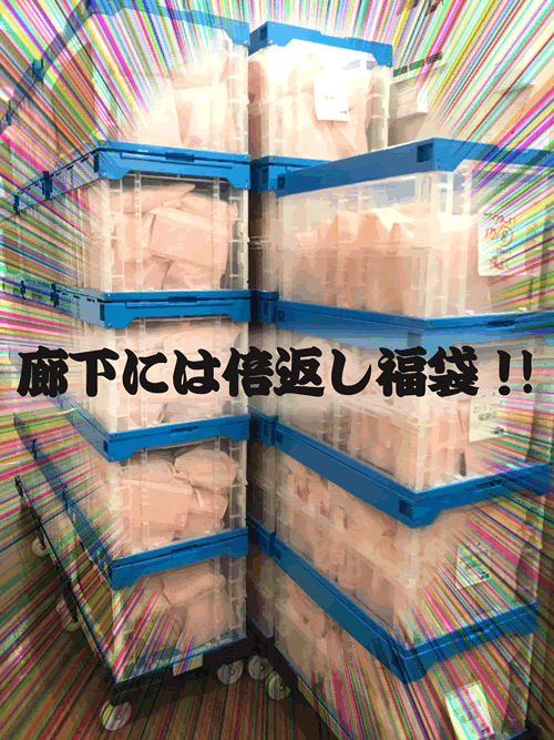 廊下には倍返し福袋…！