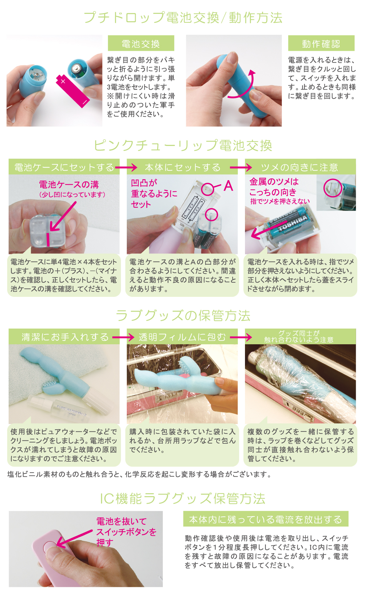 商品の「使い方BOOK」を画像で確認したいです。のお問い合わせＱ＆Ａ｜ご利用ガイド｜［ＬＣラブコスメ公式］