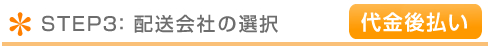 配送会社の選択