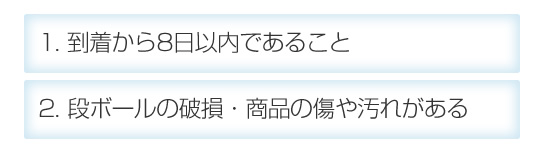 不良破損条件