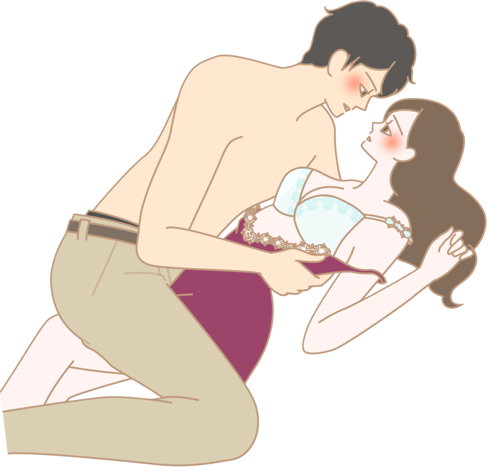 リビドーロゼ 抱き合うカップルイラスト