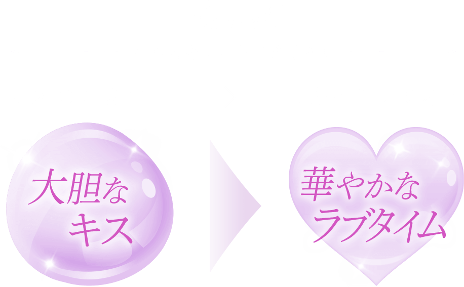 こんなキス、ラブタイムに キスのときの唇×したいラブタイム 大胆なキス 華やかなラブタイム