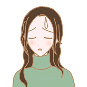 女性が困っているイラスト