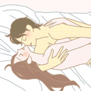 男女が抱き合っているイラスト
