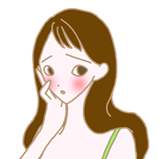 女性が困っているイラスト