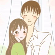 男女が寄り添うイラスト