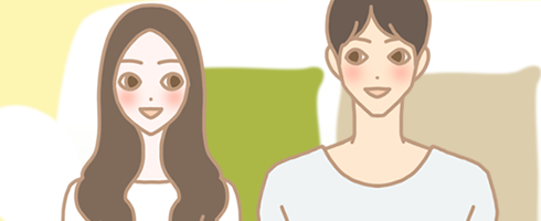 会う頻度について考える男女のイラスト