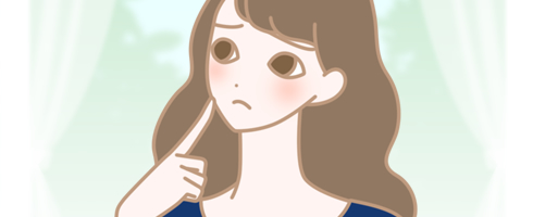 彼との仲直りについて悩む女性のイラスト