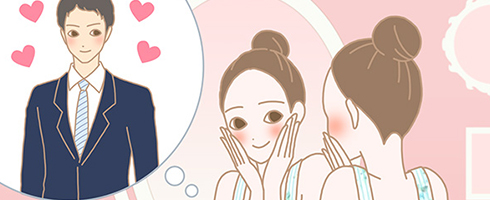 恋人になった姿を想像する女性
