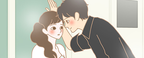 良い雰囲気で話している男女