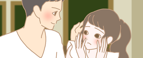 手を繋ぎたい男性のイラスト