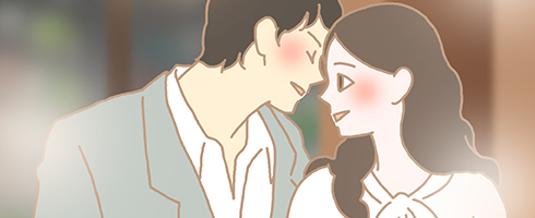 男性に誘われている女性