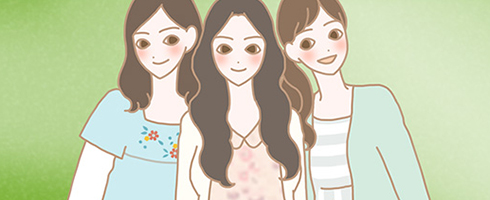 色んなファッションの女性たち