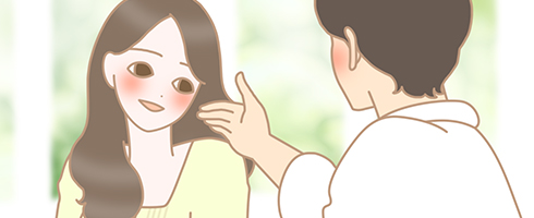 清潔感のある髪の女性
