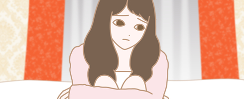好きな人を忘れたいと悩む女性のイラスト