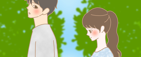 好きな人を忘れて次の好きな人を作ろうとする女性のイラスト