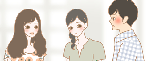 恋人候補との出会いイラスト