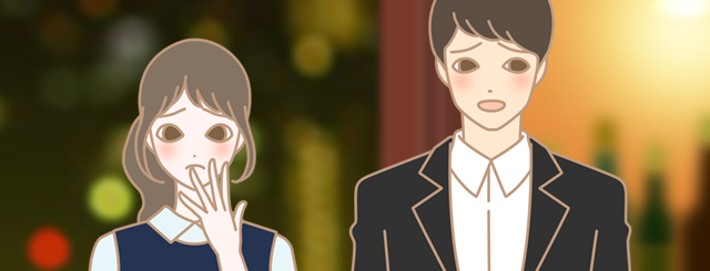 出会いがないと悩む男女のイラスト