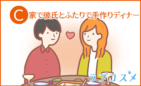 家で彼氏とふたりで手作りディナー