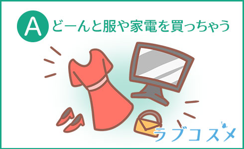 A・どーんと服や家電を買っちゃう
