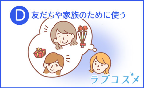友だちや家族のために使う
