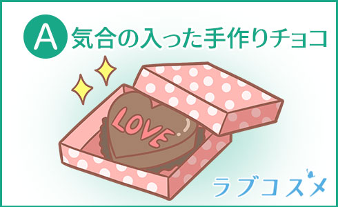 A・気合の入った手作りチョコ