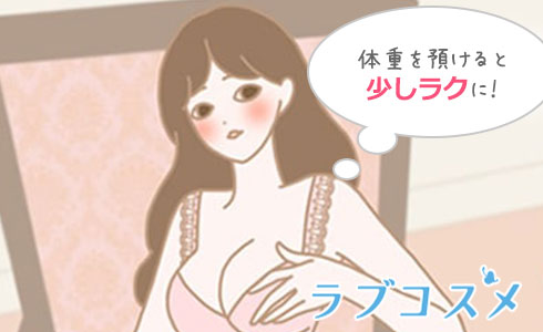 壁やソファー、ベッドなどに体重を預けると少し楽に