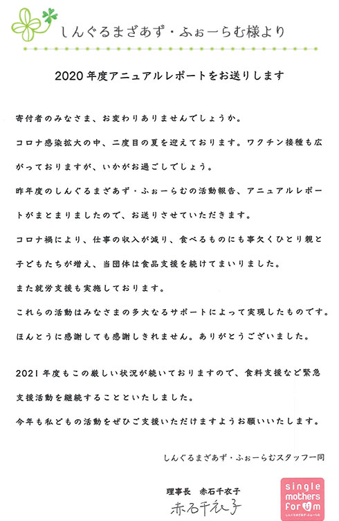 ポイント募金報告