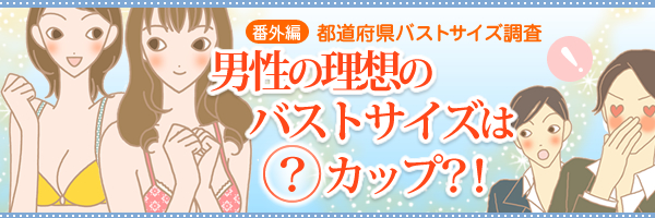 番外編都道府県バストサイズ調査 男性の理想のバストサイズは○カップ?!