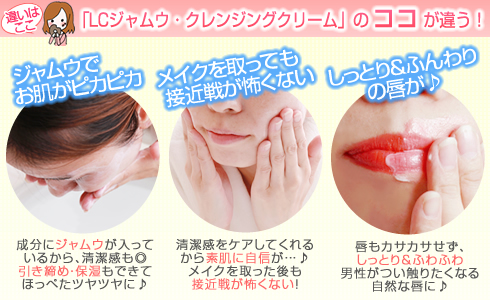 LCジャムウ・クレンジングクリームのココが違う!
