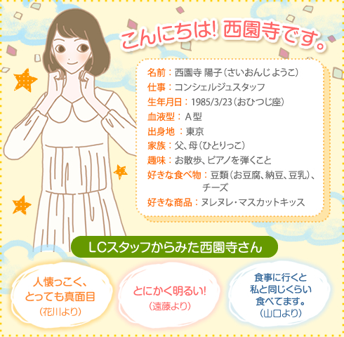 西園寺陽子のLC放送局プロフィール