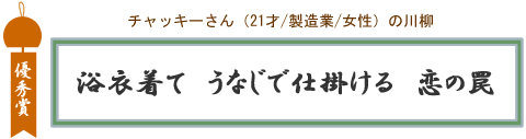エッチな川柳優秀賞