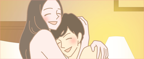 仲の良いカップルのイラスト
