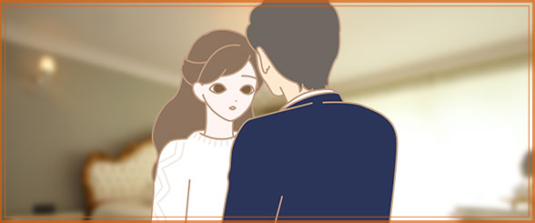 自分磨きをする女性のイラスト
