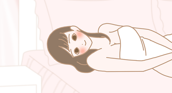 バストアップした女性