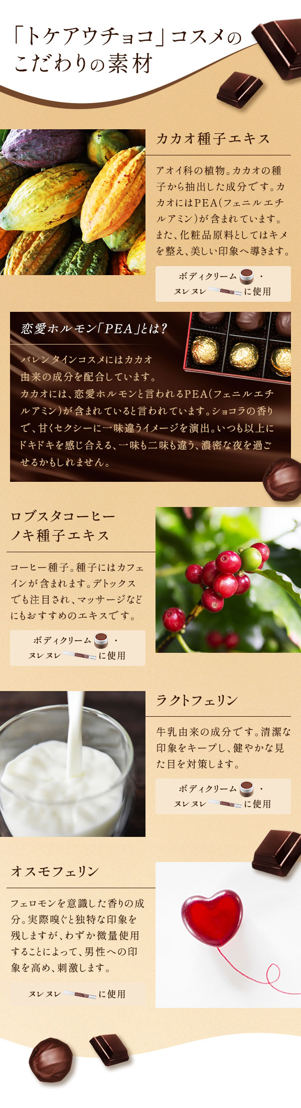 恋の温もりバレンタイン企画2024 こだわりの素材